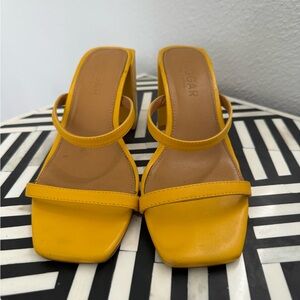 JAGGAR the Label, 36 EU/6 US, Yellow Square Block Heel